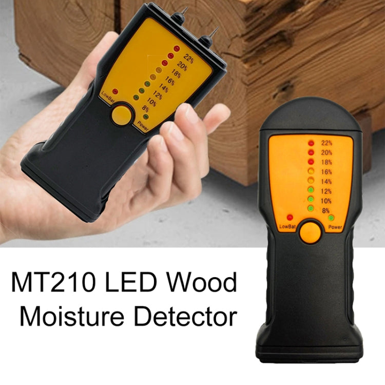 MT210 Wood Moisture Meter Wood Material Water Leak Detector Damp Tester Wood Test Tool - Consumer Electronics by buy2fix | Online Shopping UK | buy2fix
