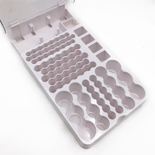 JK-19070823 Battery Storage Box With Battery Capacity Tester(white) by buy2fix