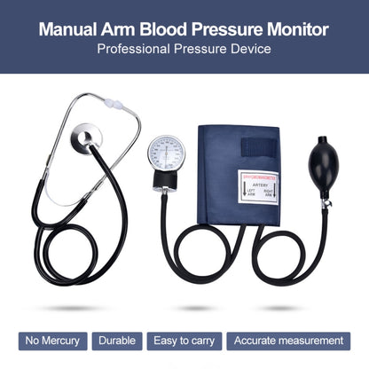 Manual Blood Pressure Watch With Stethoscope Double Tube Double Head Old Sphygmomanometer Arm Type Sphygmomanometer - Sphygmomanometer by buy2fix | Online Shopping UK | buy2fix