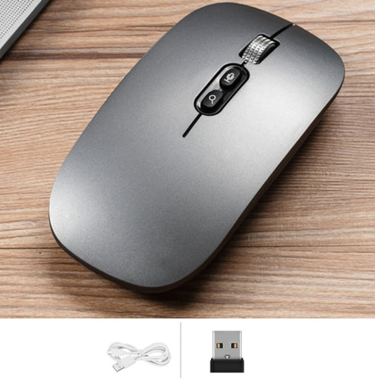 M103 1600DPI 5 Keys 2.4G Wireless Mouse Charging Ai Intelligent Voice Office Mouse, Support 28 Languages(Gray) by buy2fix