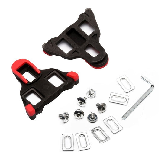 1 Pair Bicycle Splint Set 6 Degrees Road Lock Plate Special For Road Bike Shoes(Red) by buy2fix