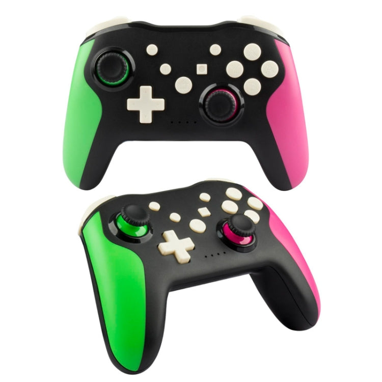 NS009 6-Axis Vibration Burst Wireless Bluetooth Gamepad For Switch Pro(Black Green Purple) by buy2fix