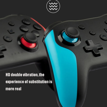 NS009 6-Axis Vibration Burst Wireless Bluetooth Gamepad For Switch Pro(Black Green Purple) by buy2fix