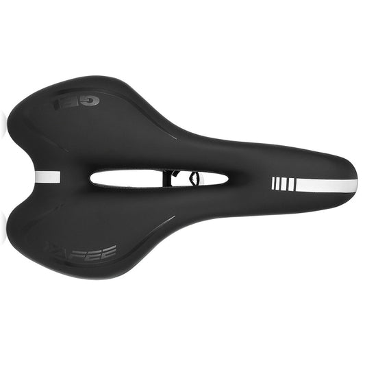 Silicone Bicycle Seat Mountain Bike Saddle Seat Cushion Comfortable Bicycle Accessories Equipment(Black) by buy2fix