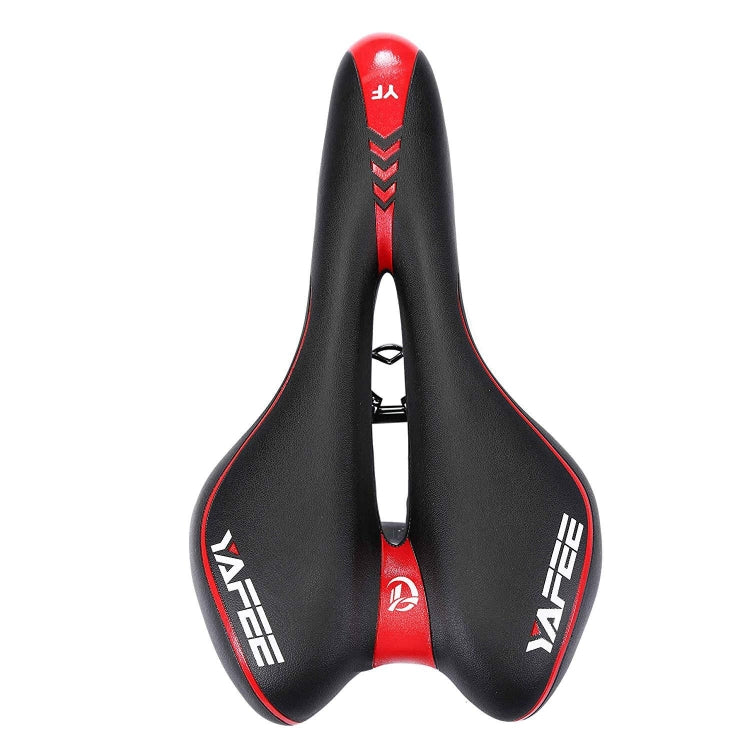 YAFEE YF-1034-3 Soft Mountain Bike Seat Mountain Bike Hollow Breathable Saddle Seat Cushion Bicycle Seat(Black Red) - Outdoor & Sports by YAFEE | Online Shopping UK | buy2fix