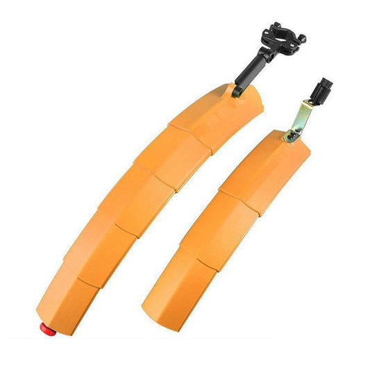 Bicycle Telescopic Folding Mudguard  27.5 Inch Extended Water Retaining LED Taillight(Orange) - Outdoor & Sports by buy2fix | Online Shopping UK | buy2fix