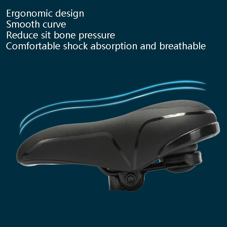 Bicycle Seat Saddle Mountain Bike Seat Comfortable Thick Memory Foam(Black) - Outdoor & Sports by buy2fix | Online Shopping UK | buy2fix