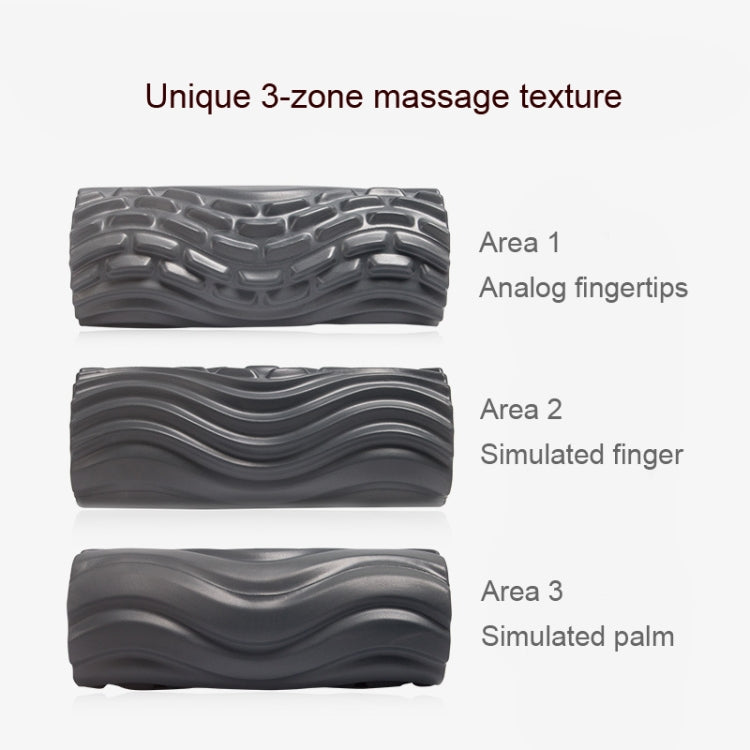 Three-zone Vibration Electric Muscle Relaxation Roller Vibration Massage Yoga Column Foam Roller, USB Model(Space Gray) - Yoga Blocks by buy2fix | Online Shopping UK | buy2fix