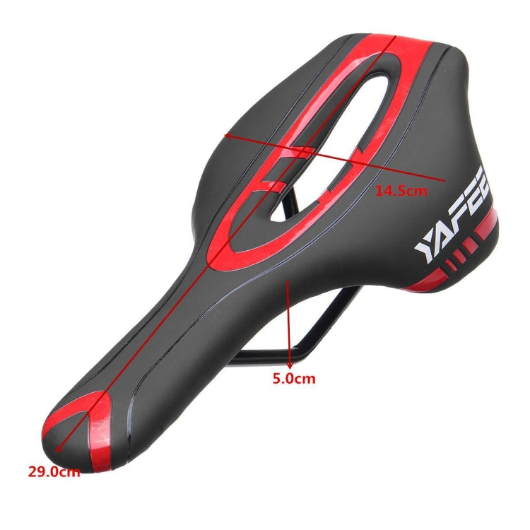 YAFEE Mountain Bike Saddle Mountain Bike Seat Hollow Bicycle Seat(Red) - Outdoor & Sports by YAFEE | Online Shopping UK | buy2fix