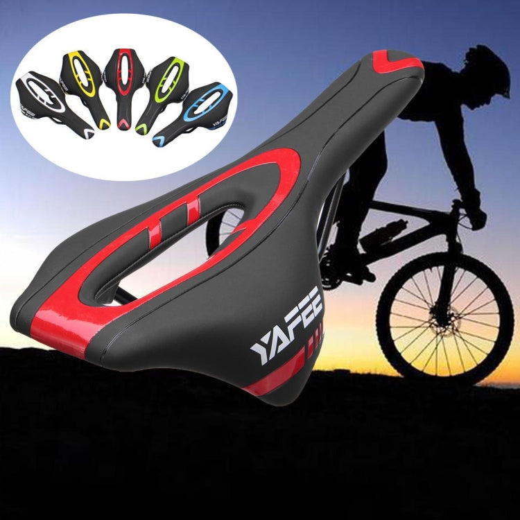 YAFEE Mountain Bike Saddle Mountain Bike Seat Hollow Bicycle Seat(Red) - Outdoor & Sports by YAFEE | Online Shopping UK | buy2fix