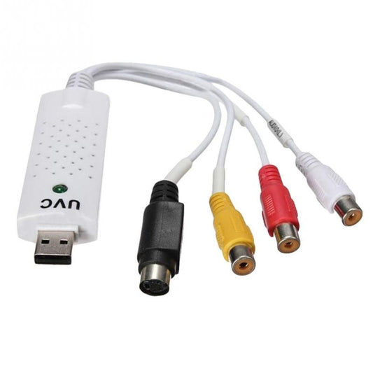 Portable USB 2.0 Audio Video Capture Card Adapter VHS to DVD Video Capture for Win7 / Win8/ XP/ Vista, Free Drive by buy2fix