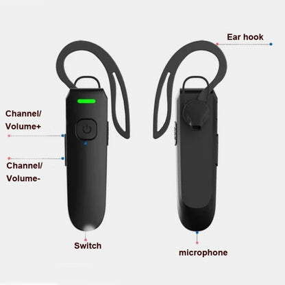 A08 Mini Ear Hook Wireless Walkie Talkie Outdoor Mini Walkie Talkie  Wireless Bluetooth Walkie Talkie - Consumer Electronics by buy2fix | Online Shopping UK | buy2fix