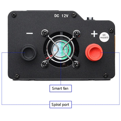 XUYUAN 4000W Car Inverter LED Colorful Atmosphere Light 4 USB Charging Converter, Specification: 24V-220V - Modified Square Wave by buy2fix | Online Shopping UK | buy2fix