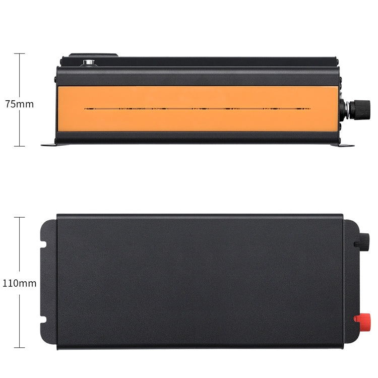 XUYUAN 6000W Car Inverter LED Colorful Atmosphere Light 4 USB Charging Converter, UK Plug, Specification: 12V-220V - Modified Square Wave by buy2fix | Online Shopping UK | buy2fix