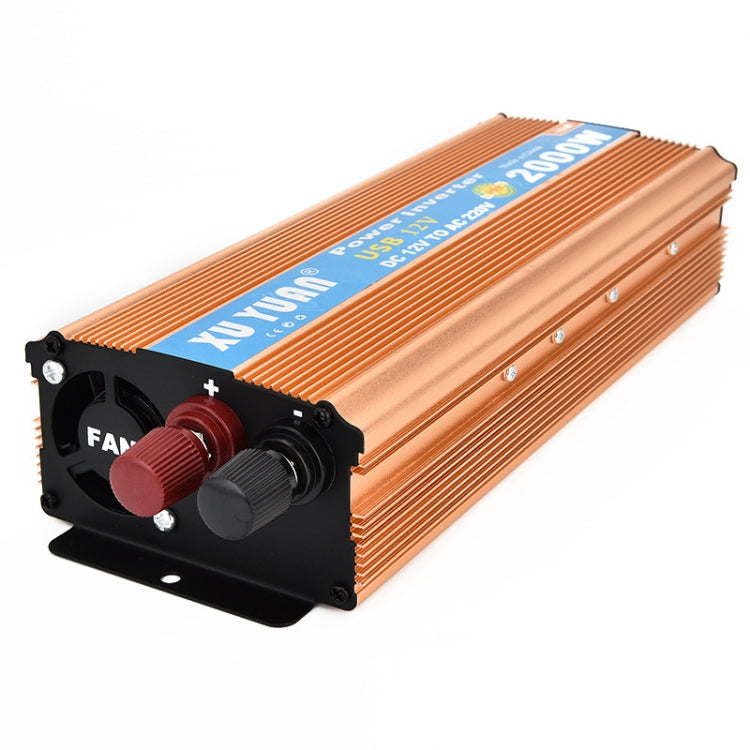 XUYUAN 2000W Inverter with USB Positive And Negative Reverse Connection Protection, Specification: Gold 24V to 110V - Modified Square Wave by buy2fix | Online Shopping UK | buy2fix