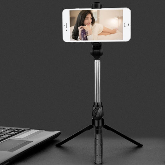 Bluetooth Tripod Selfie Stick Live Mobile Phone Holder(Black) by buy2fix
