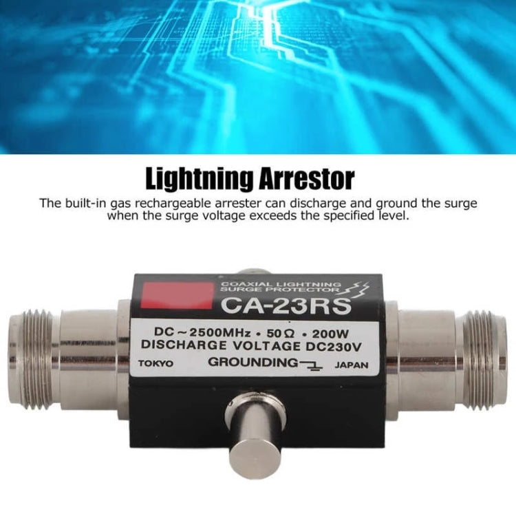 CA-23RS 400W 2500MHz Lighting Arrestor N Male Plug to N Female Coaxial Surge Protector - Security by buy2fix | Online Shopping UK | buy2fix