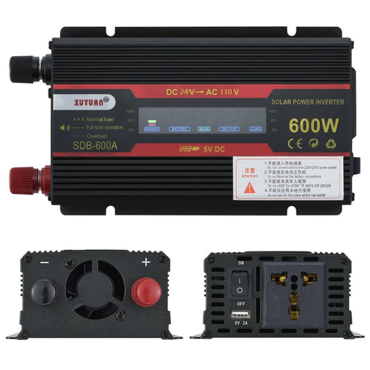 XUYUAN 600W Car Inverter LCD Display Converter, Specification: 24V to 110V by XUYUAN