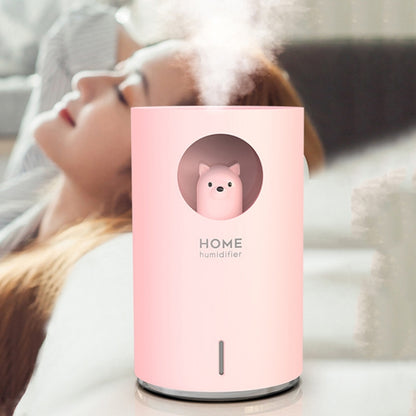 K9 Humidifier Colorful Night Light Home Large Capacity USB Office Aromatherapy Machine Atomizer(Polar Bear Pink) - Home & Garden by buy2fix | Online Shopping UK | buy2fix