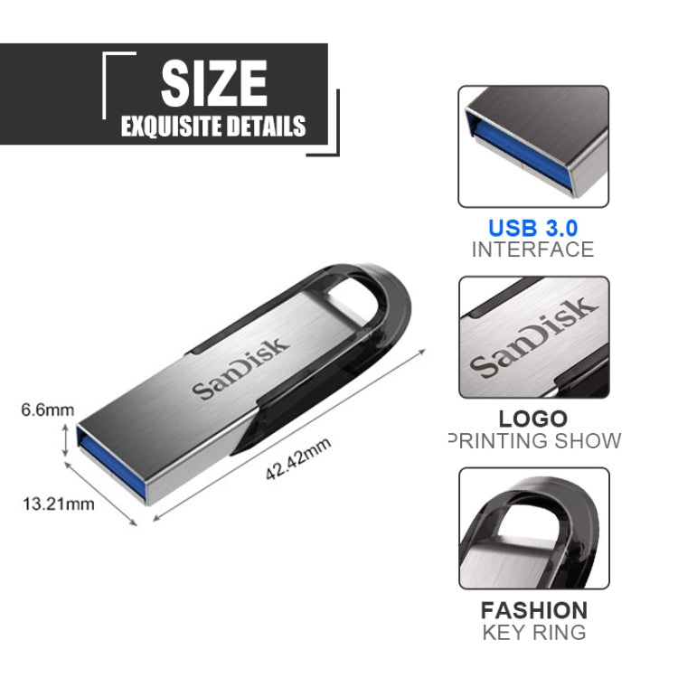 SanDisk CZ73 USB 3.0 High Speed Metal U Disk, Capacity: 32GB(Blue) - USB Flash Drives by SanDisk | Online Shopping UK | buy2fix