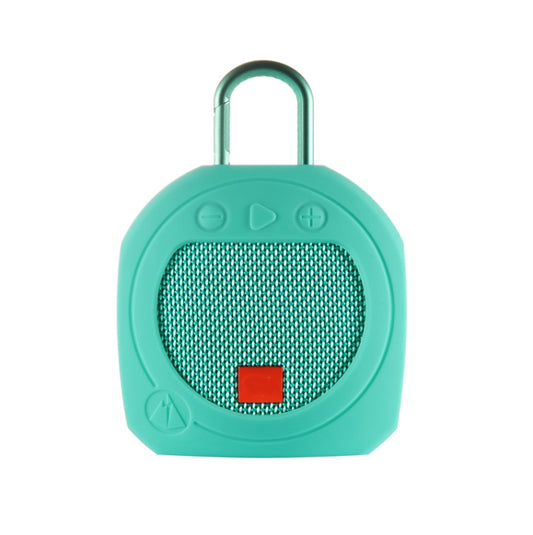 Silicone Bluetooth Speaker Protective Cover Anti-Fall Storage Cover for JBL Clip 3(Turquoise) - Protective Case by buy2fix | Online Shopping UK | buy2fix