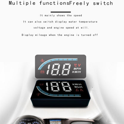 L1 HUD Head-Up Display Speed Water Temperature OBD Car Display - Head Up Display System by buy2fix | Online Shopping UK | buy2fix