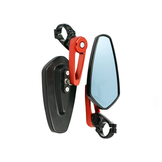 Electric Bike Motorcycle Modified Reversing Retro Rearview Handle Mirror All Aluminum Reflective Rearview Mirror(Red) by buy2fix