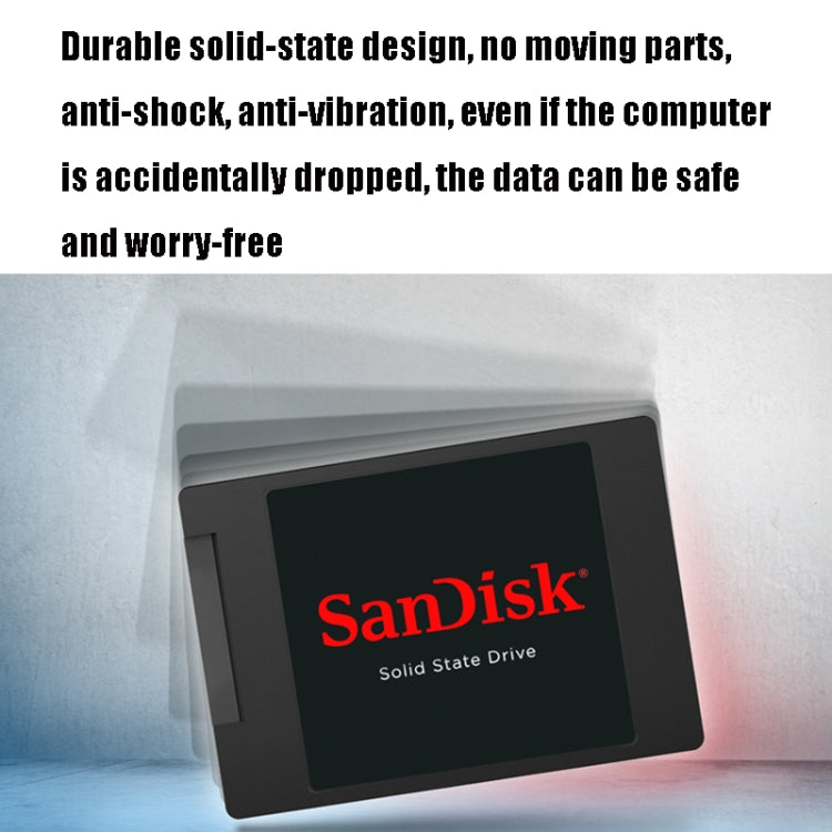 SanDisk SDSSDA 2.5 inch Notebook SATA3 Desktop Computer Solid State Drive, Capacity: 480GB - External Solid State Drives by SanDisk | Online Shopping UK | buy2fix