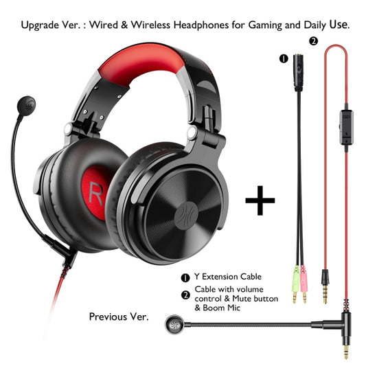 OneOdio Pro-M Headset Game Anchor Wire Headset With Bluetooth (Black & Red) by OneOdio