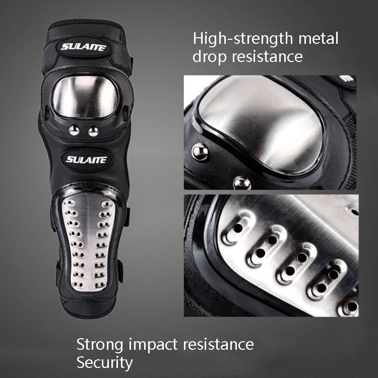 SULAITE GT341 Motorcycle Stainless Steel Knee Pads Elbow Pads Off-Road Cycling Racing Anti-Fall Sports Protective Gear - Protective Gear by SULAITE | Online Shopping UK | buy2fix