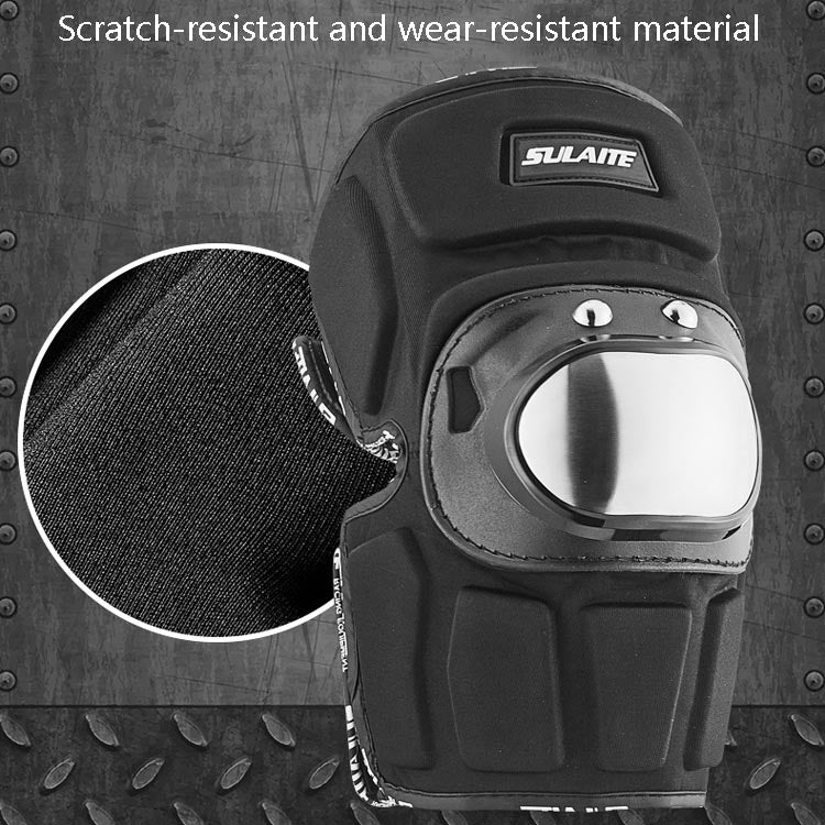 SULAITE Motorcyclist Stainless Steel  Windproof Shockproof Outdoor Sports Protective Gear Knee Pad - Protective Gear by SULAITE | Online Shopping UK | buy2fix