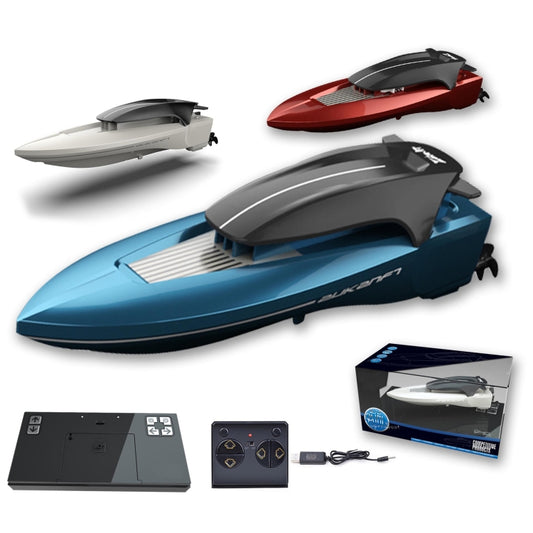 Children Mini Wireless Electric Speedboat Model Boat Simulation Remote Control Toy Boat(Blue) by buy2fix