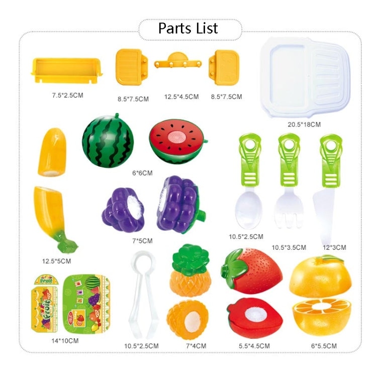 Educational Toys Children Simulation Pretend Play House Toys Kit Backpack(Vegetable and Fruit) - Pretend Play Toys by buy2fix | Online Shopping UK | buy2fix