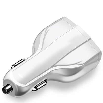 2 PCS QC3.0 Fast Charge Car Charger 3.5A Dual USB With Type-C Interface Output Car Charger(White) - In Car by buy2fix | Online Shopping UK | buy2fix