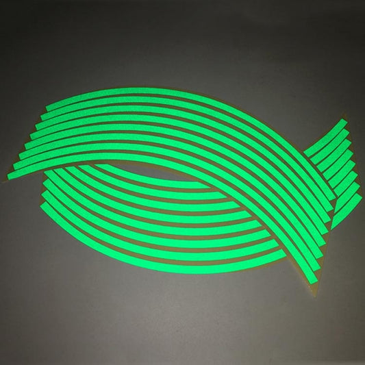 Motorcycle 18inch Wheel Stickers Modified Wheel Reflective Stickers(Green) by buy2fix