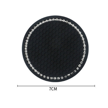 Car Universal Diamond Honeycomb Water Coaster Car Anti-Slip Mat(Watermelon Red and White Diamonds) by buy2fix