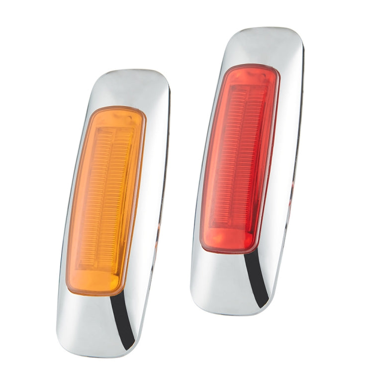2 PCS 12/24V 8 LEDs Explosion Lightning Plating Edge Light Side Tail Light(Yellow) by buy2fix