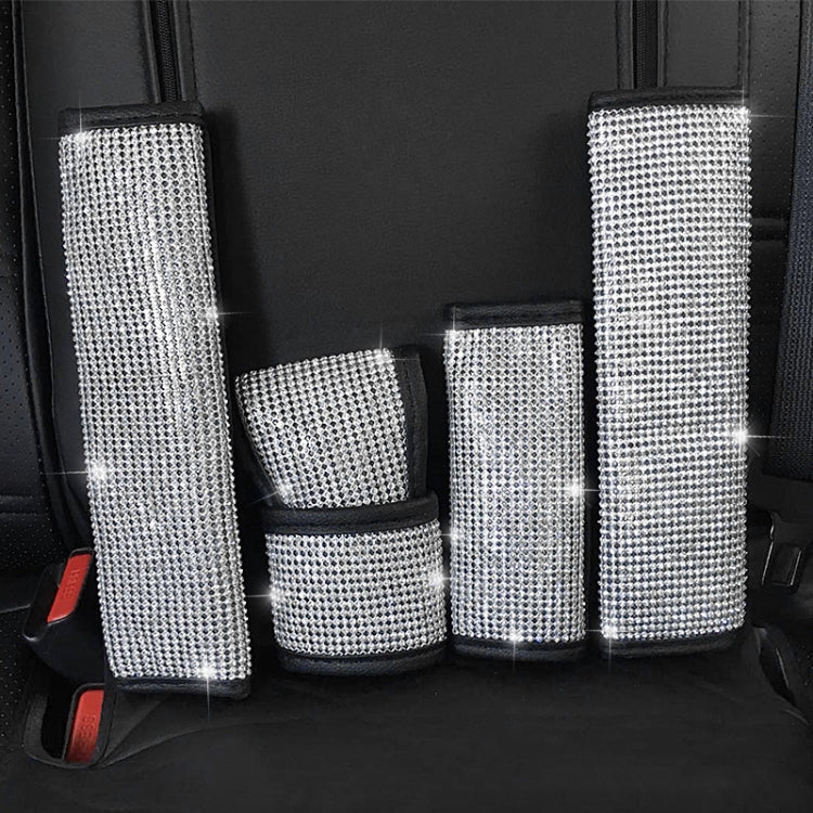 2 PCS Car Diamond-Studded Interior Products Personalized Protective Sleeve Shoulder Guard by buy2fix