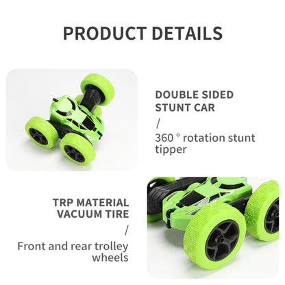 1:24 Double-Sided Stunt Car Rotating Tumbling And Twisting Stunt Car RC Climbing Children Remote Control Car(Fire Red) - RC Cars by buy2fix | Online Shopping UK | buy2fix