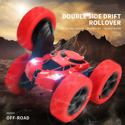 1:24 Double-Sided Stunt Car Rotating Tumbling And Twisting Stunt Car RC Climbing Children Remote Control Car(Fire Red) - RC Cars by buy2fix | Online Shopping UK | buy2fix