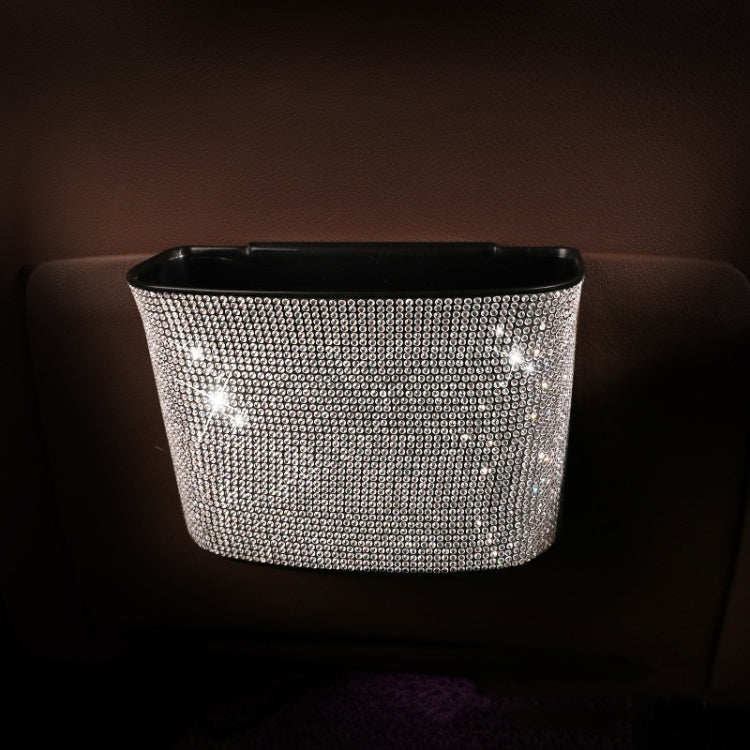 Car-Studded Trash Can Personality Car Hanging Trash Bag Multi-Function Car Storage Box(Colorful Diamonds) by buy2fix