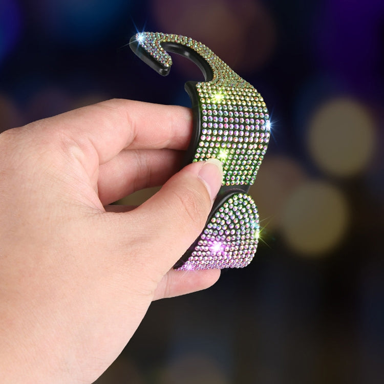 3 PCS Car Rear Seat Hooks Car Seats Multi-Function Diamond-Studded Hooks, Colour: White Diamond by buy2fix