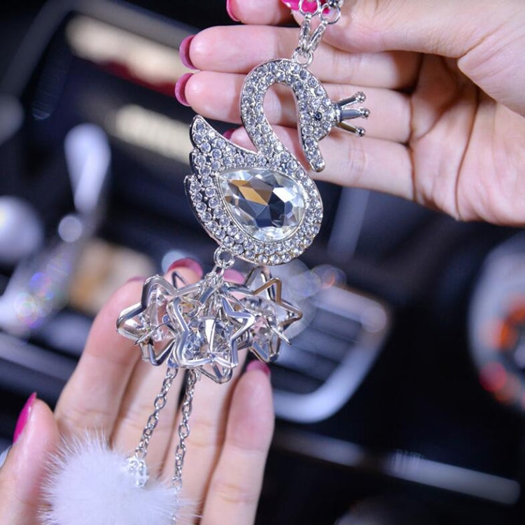 Car Pendant Crystal Swan Car Rearview Mirror Pendant by buy2fix