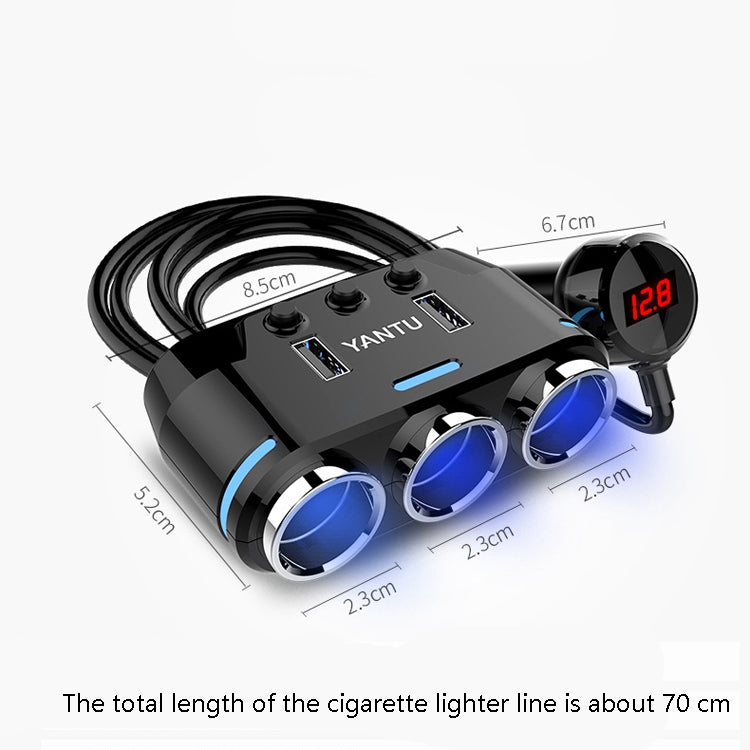 YANTU B39 Cigarette Lighters Cars Multifunctional Usb Fast Charging Car Charger Wired Voltage - Cigar Socket by buy2fix | Online Shopping UK | buy2fix