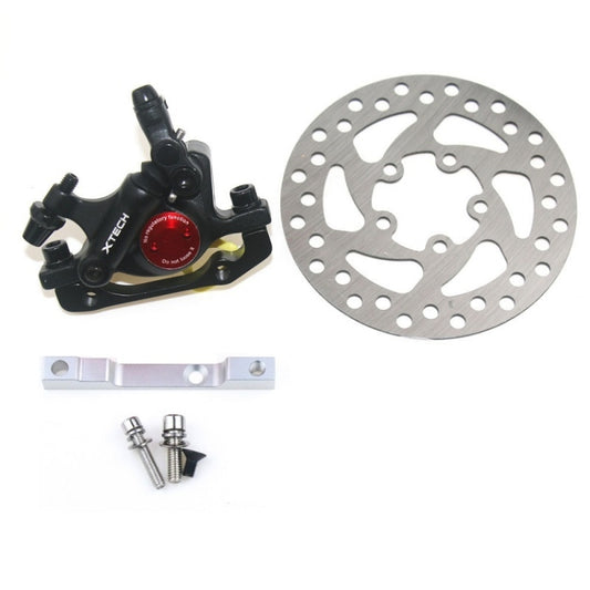 3 in 1 Scooter Modified Hydraulic Brake + 120mm Disc Brake Disc + Modified Seat Set For Xiaomi Mijia M365 Pro(Black Brake + Silver Adapter) by buy2fix