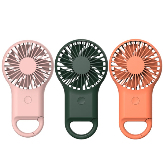 Handheld Pocket Mini Small Fan Portable Charging Outdoor USB Fan With 7 Color Light(Orange) by buy2fix