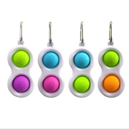 3 PCS Finger Bubble Music Key Buckle Baby Mental Development Can Press The Practice Board Finger Decompression Press Keychain, Color Random Deilvery - Squeeze Toys by buy2fix | Online Shopping UK | buy2fix