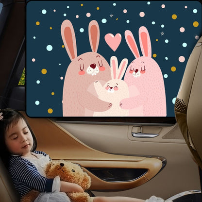Automobile Sunshade Car Windows Sun Protection And Heat Insulation Magnetic Telescopic Side Curtains(Deep Sea Adventure Co-driver) by buy2fix