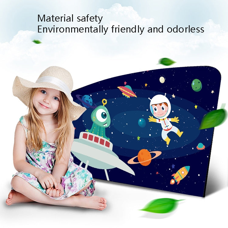 Automobile Sunshade Car Windows Sun Protection And Heat Insulation Magnetic Telescopic Side Curtains(Space Adventure Co-driver) by buy2fix