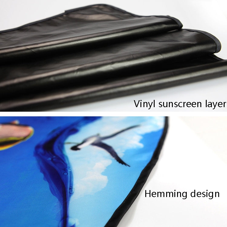 Automobile Sunshade Car Windows Sun Protection And Heat Insulation Magnetic Telescopic Side Curtains(Auspicious Three Treasures Rear Square) by buy2fix